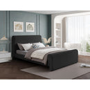 Meridian Stylus Black Boucle Fabric Queen Bed (3 Boxes) IMAGE 2