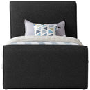 Meridian Stylus Black Boucle Fabric Twin Bed (3 Boxes) IMAGE 3