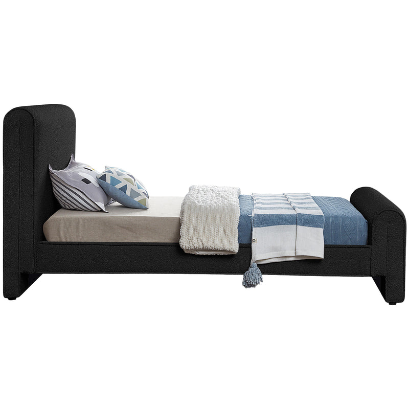 Meridian Stylus Black Boucle Fabric Twin Bed (3 Boxes) IMAGE 5