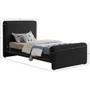 Meridian Stylus Black Boucle Fabric Twin Bed (3 Boxes) IMAGE 8