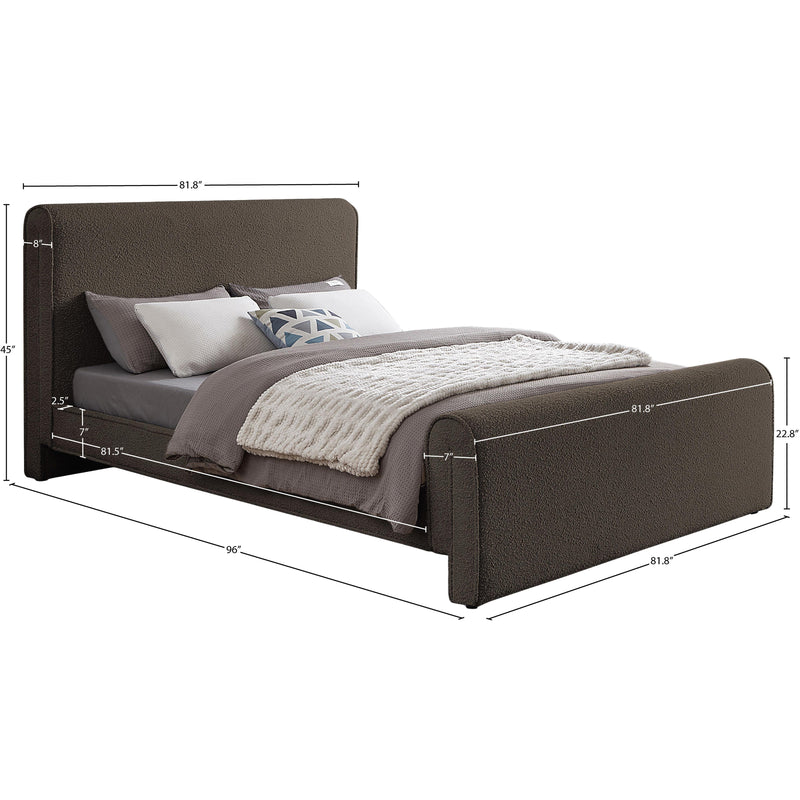 Meridian Stylus Brown Boucle Fabric King Bed (3 Boxes) IMAGE 8