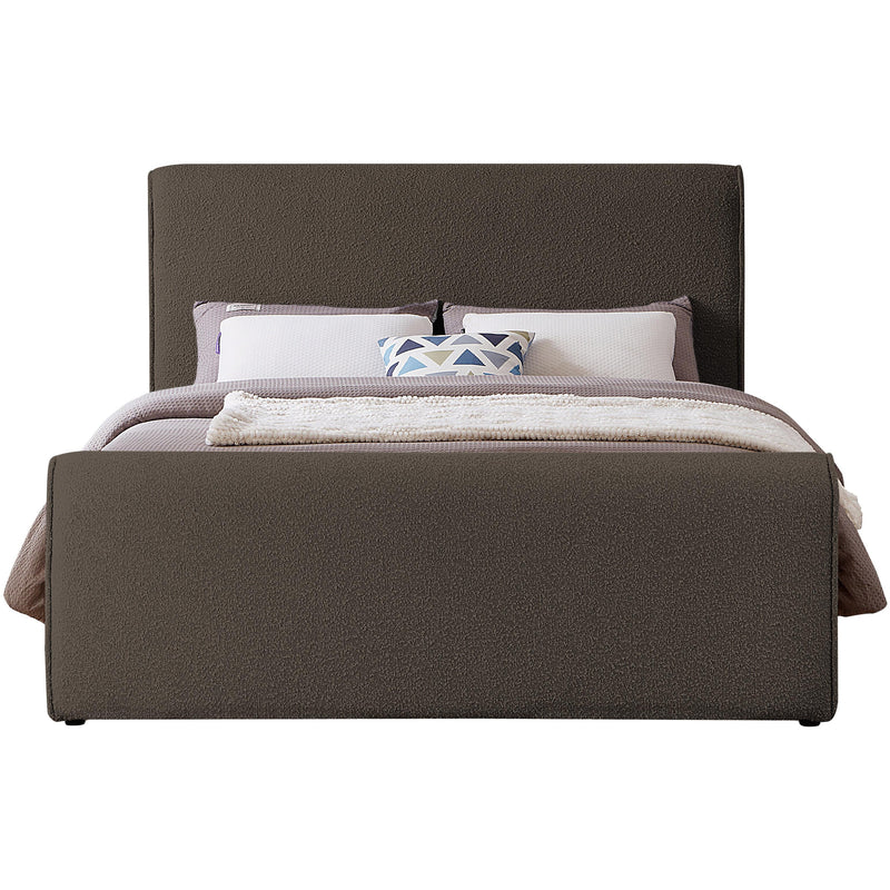 Meridian Stylus Brown Boucle Fabric Queen Bed (3 Boxes) IMAGE 3