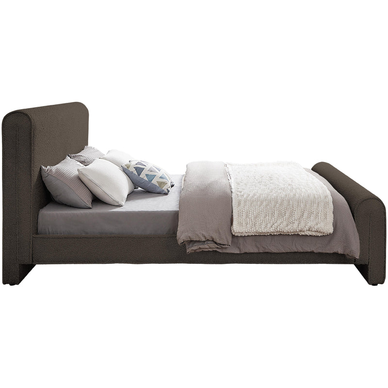 Meridian Stylus Brown Boucle Fabric Queen Bed (3 Boxes) IMAGE 5