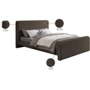 Meridian Stylus Brown Boucle Fabric Queen Bed (3 Boxes) IMAGE 9