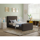 Meridian Stylus Brown Boucle Fabric Twin Bed (3 Boxes) IMAGE 2