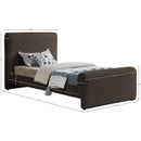 Meridian Stylus Brown Boucle Fabric Twin Bed (3 Boxes) IMAGE 8
