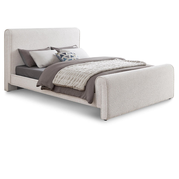 Meridian Stylus Cream Boucle Fabric Full Bed (3 Boxes) IMAGE 1