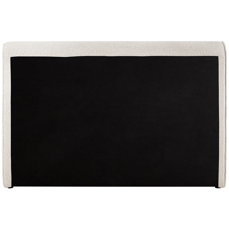Meridian Stylus Cream Boucle Fabric King Bed (3 Boxes) IMAGE 6