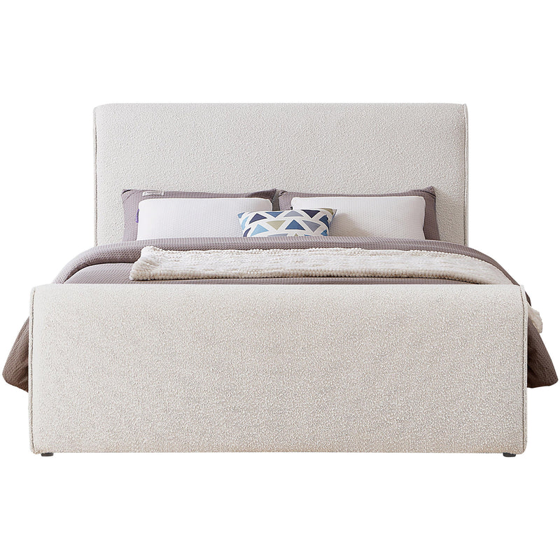 Meridian Stylus Cream Boucle Fabric Queen Bed (3 Boxes) IMAGE 3