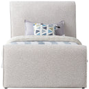 Meridian Stylus Cream Boucle Fabric Twin Bed (3 Boxes) IMAGE 3