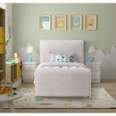 Meridian Stylus Cream Boucle Fabric Twin Bed (3 Boxes) IMAGE 4