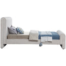 Meridian Stylus Cream Boucle Fabric Twin Bed (3 Boxes) IMAGE 5