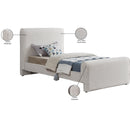 Meridian Stylus Cream Boucle Fabric Twin Bed (3 Boxes) IMAGE 9