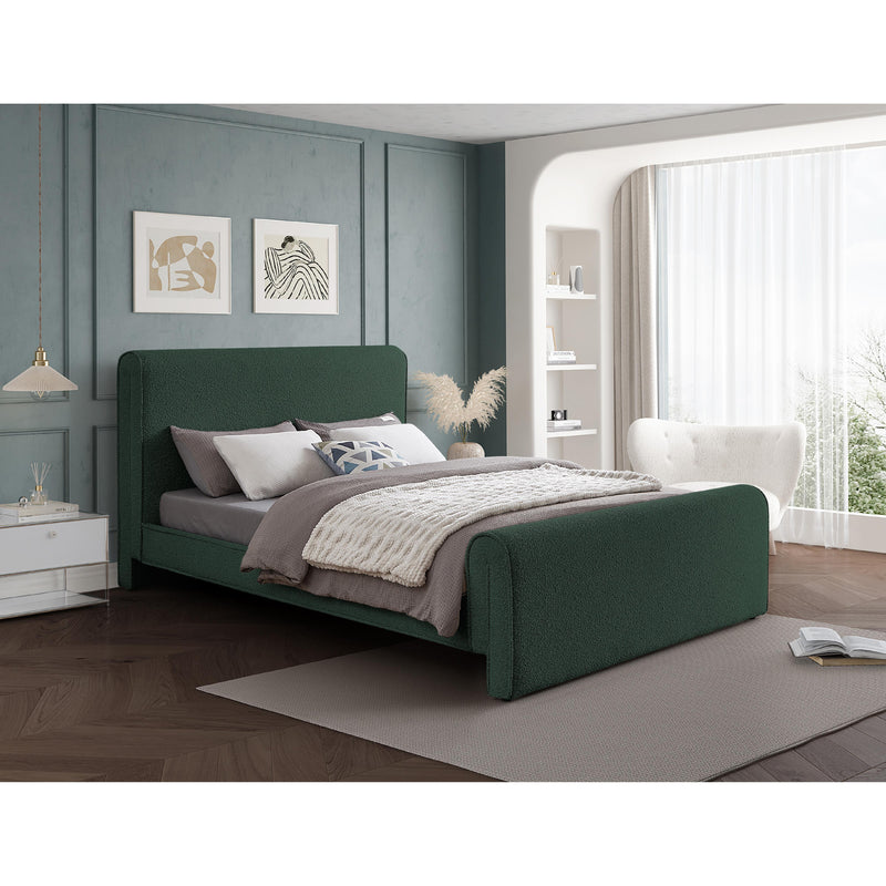 Meridian Stylus Green Boucle Fabric Full Bed (3 Boxes) IMAGE 2