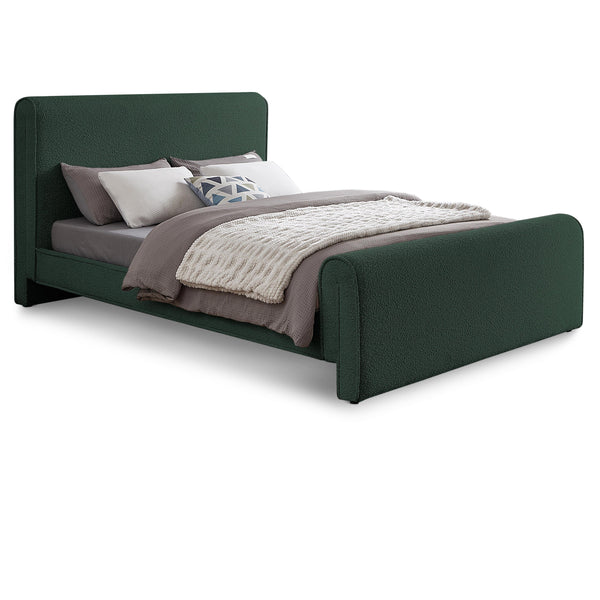 Meridian Stylus Green Boucle Fabric King Bed (3 Boxes) IMAGE 1