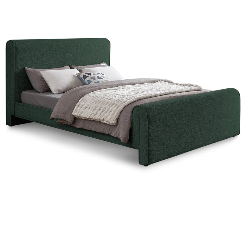 Meridian Stylus Green Boucle Fabric King Bed (3 Boxes) IMAGE 1