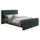 Meridian Stylus Green Boucle Fabric Queen Bed (3 Boxes) IMAGE 8