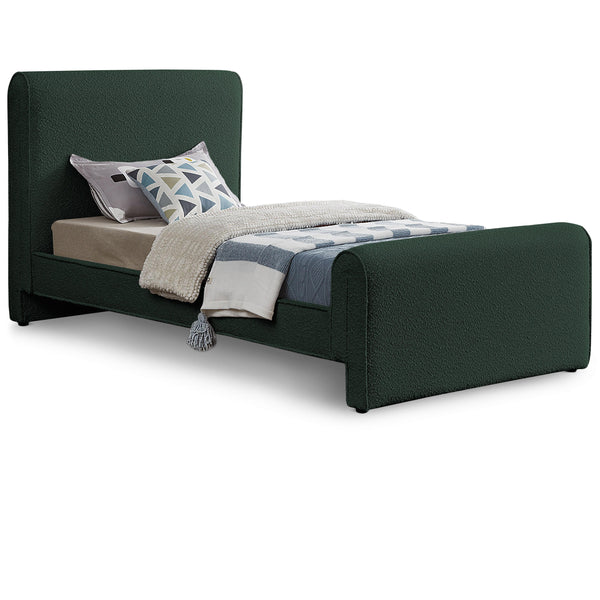 Meridian Stylus Green Boucle Fabric Twin Bed (3 Boxes) IMAGE 1
