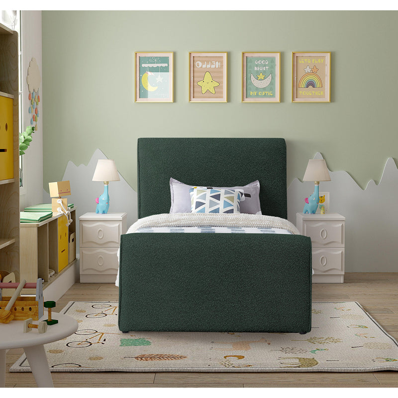 Meridian Stylus Green Boucle Fabric Twin Bed (3 Boxes) IMAGE 4