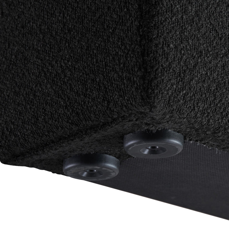 Meridian Terra Black Boucle Fabric Full Bed IMAGE 7