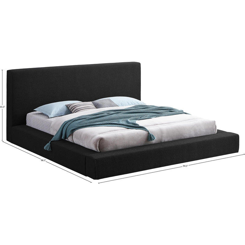 Meridian Terra Black Boucle Fabric King Bed IMAGE 8