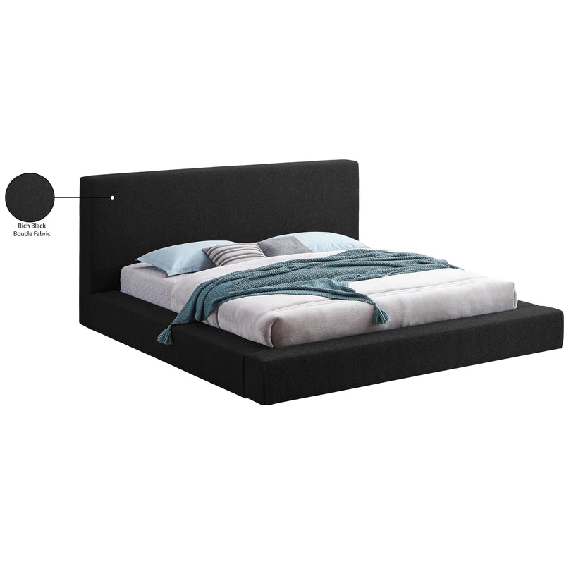 Meridian Terra Black Boucle Fabric King Bed IMAGE 9