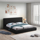 Meridian Terra Black Boucle Fabric Queen Bed IMAGE 2