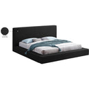 Meridian Terra Black Boucle Fabric Queen Bed IMAGE 9