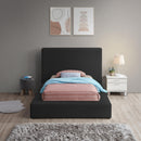Meridian Terra Black Boucle Fabric Twin Bed IMAGE 4