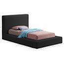 Meridian Terra Black Boucle Fabric Twin Bed IMAGE 7