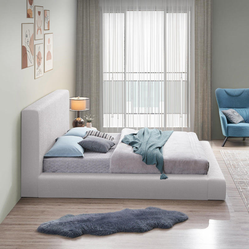 Meridian Terra Cream Boucle Fabric Full Bed IMAGE 5