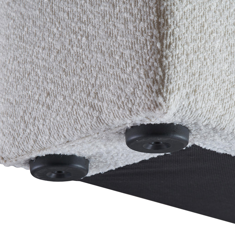 Meridian Terra Cream Boucle Fabric Full Bed IMAGE 7