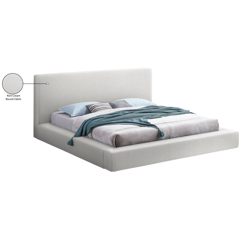 Meridian Terra Cream Boucle Fabric Full Bed IMAGE 9