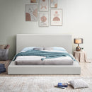 Meridian Terra Cream Boucle Fabric King Bed IMAGE 4