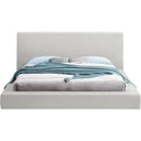 Meridian Terra Cream Boucle Fabric Queen Bed IMAGE 3