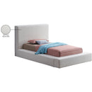 Meridian Terra Cream Boucle Fabric Twin Bed IMAGE 9