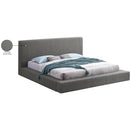 Meridian Terra Grey Boucle Fabric Full Bed IMAGE 9