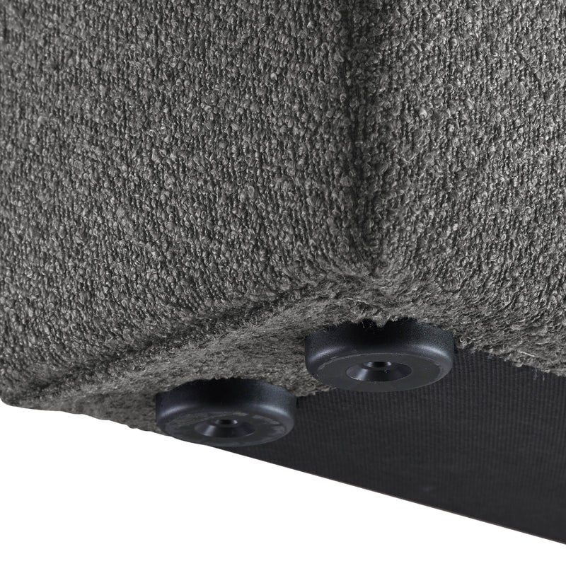 Meridian Terra Grey Boucle Fabric King Bed IMAGE 7