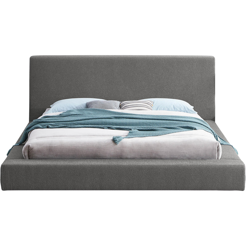 Meridian Terra Grey Boucle Fabric Queen Bed IMAGE 3