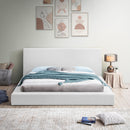 Meridian Terra White Boucle Fabric Full Bed IMAGE 4