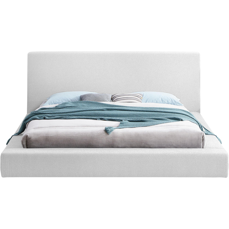 Meridian Terra White Boucle Fabric Queen Bed IMAGE 3
