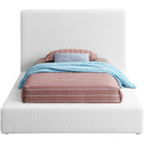 Meridian Terra White Boucle Fabric Twin Bed IMAGE 3