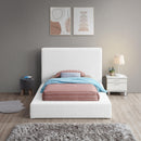 Meridian Terra White Boucle Fabric Twin Bed IMAGE 4