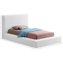 Meridian Terra White Boucle Fabric Twin Bed IMAGE 8