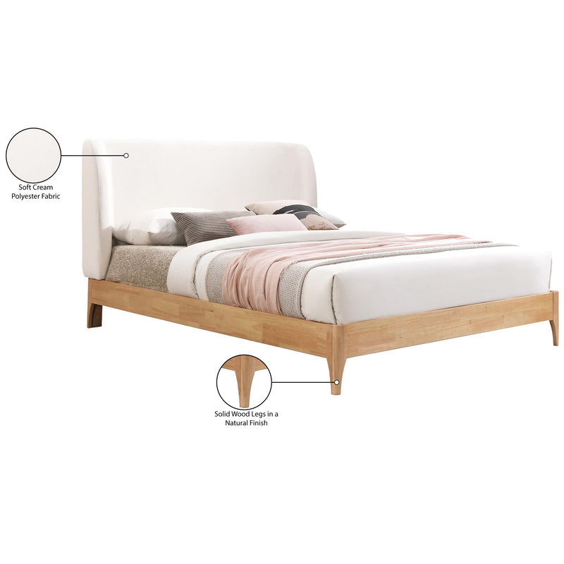 Meridian Ventura Cream Polyester Fabric Full Bed IMAGE 6
