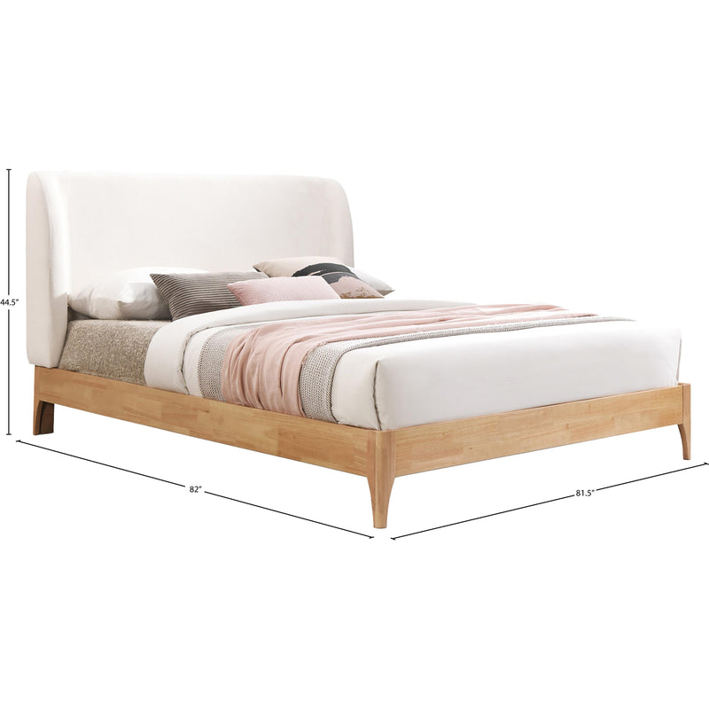 Meridian Ventura Cream Polyester Fabric King Bed IMAGE 7