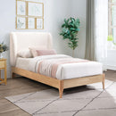 Meridian Ventura Cream Polyester Fabric Twin Bed IMAGE 2