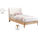 Meridian Ventura Cream Polyester Fabric Twin Bed IMAGE 7