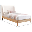 Meridian Ventura Cream Polyester Fabric Twin Bed IMAGE 8