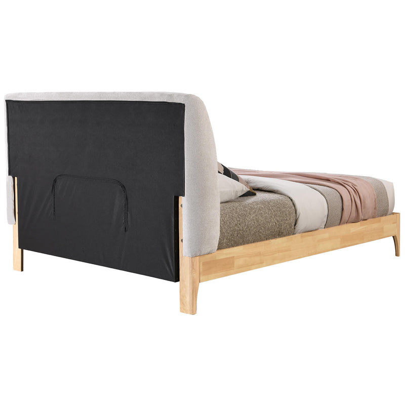 Meridian Ventura Grey Polyester Fabric King Bed IMAGE 4